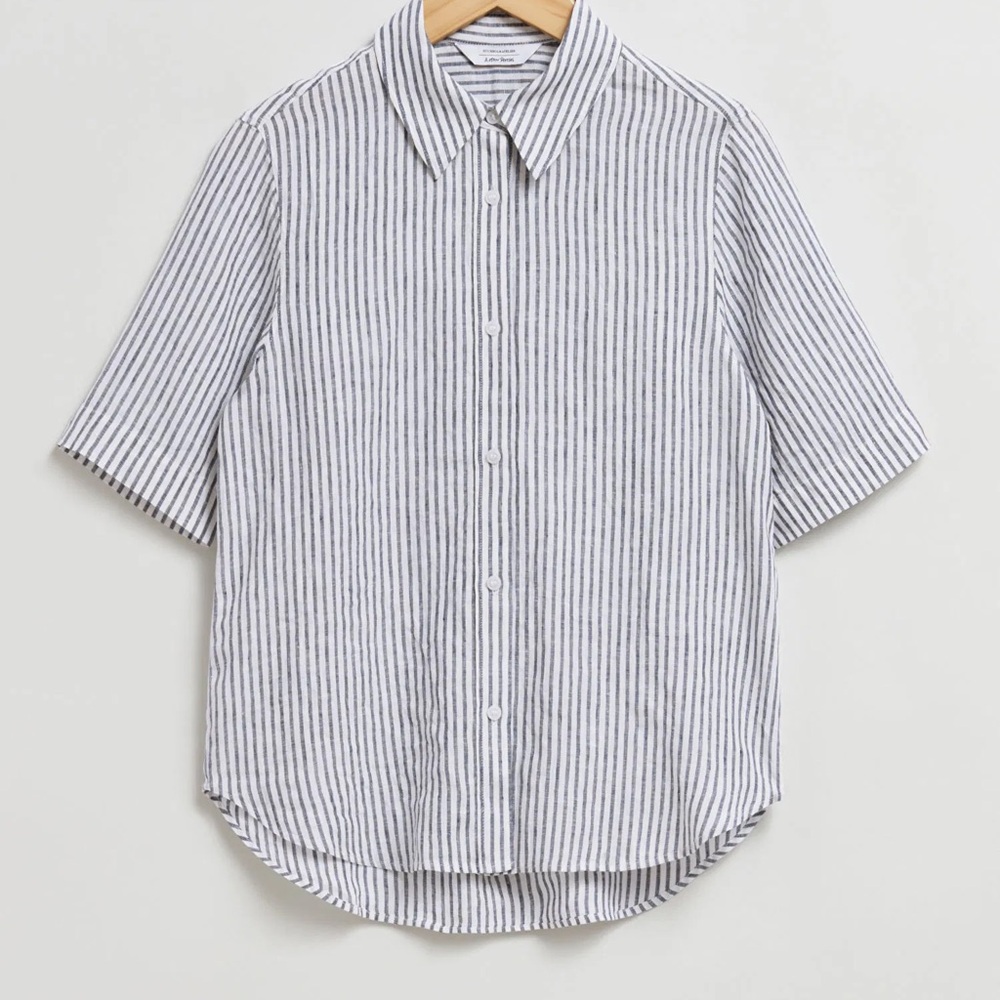 & Other Stories Striped Linen Shirt